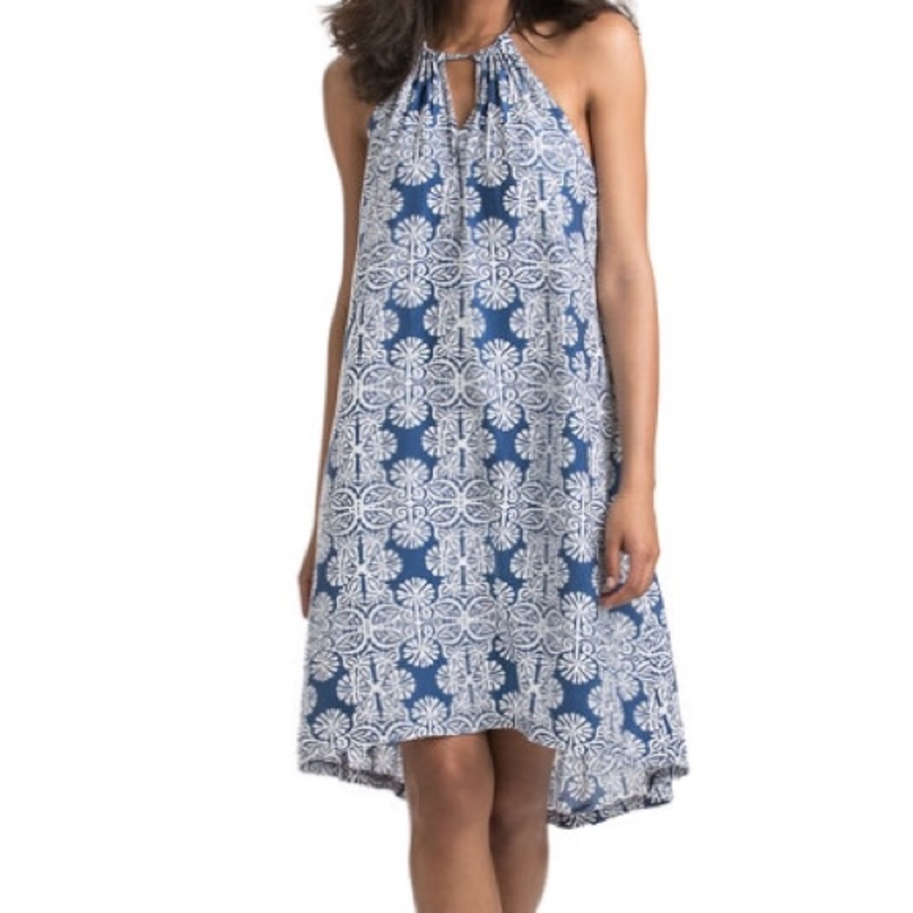 Vineyard Vines 'Mirrored Leaves' Trapeze Dress